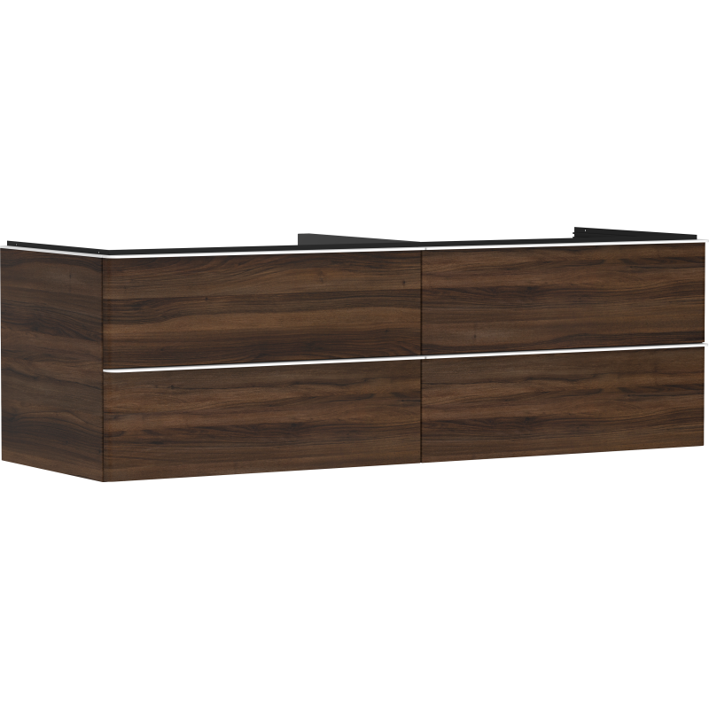 Szafka pod umywalkę nablatową z 4 szufladami 1560/550, Ciemny Orzech Xelu Q HANSGROHE 54093700