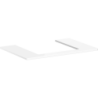 Blat 780/550 z wycięciem na środku pod umywalkę wpuszczaną, szlifowaną 500/480 Biały Błyszczący Xelu Q HANSGROHE 54094050