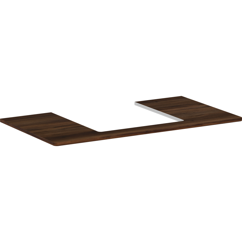 Blat 980/550 z wycięciem na środku pod umywalkę wpuszczaną, szlifowaną 500/480 Ciemny Orzech Xelu Q HANSGROHE 54095630