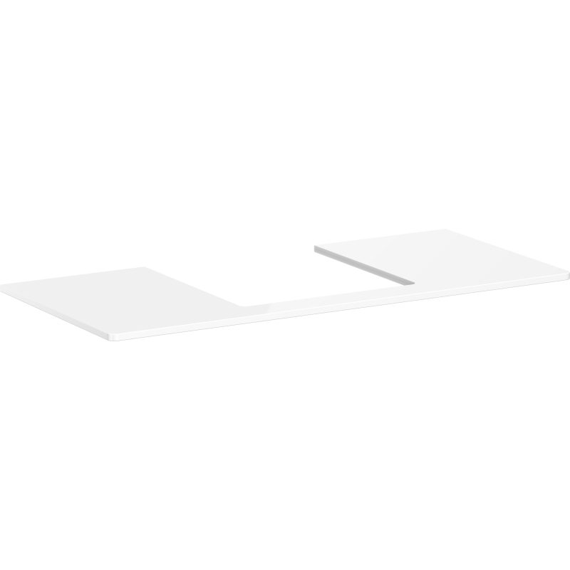 Blat 1180/550 z wycięciem na środku pod umywalkę wpuszczaną, szlifowaną 500/480 Biały Błyszczący Xelu Q HANSGROHE 54096050