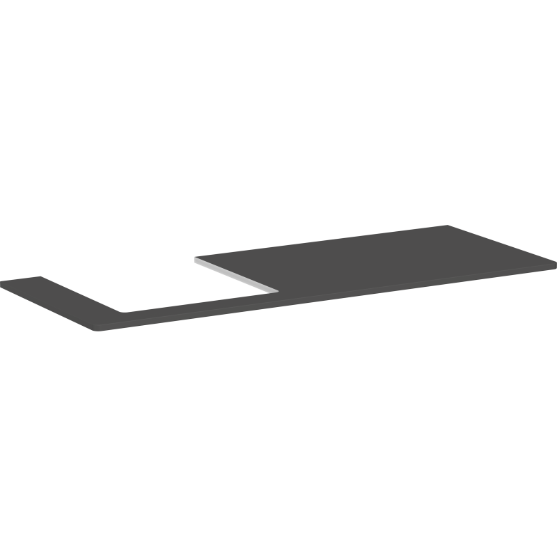 Blat 1360/550 z wycięciem pod umywalkę wpuszczaną, szlifowaną 500/480 mat szary diament Xelu Q HANSGROHE 54097910