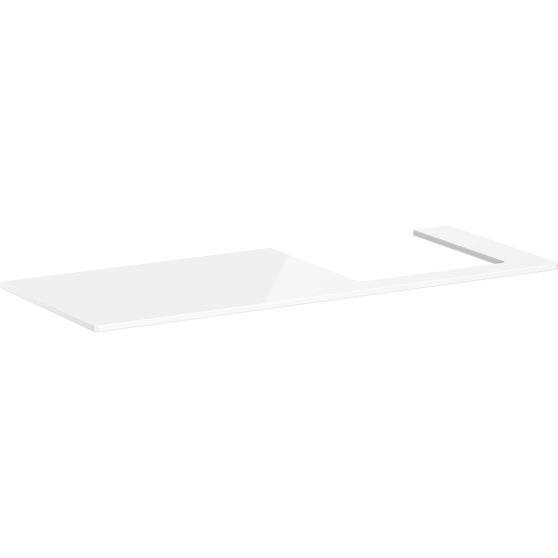 Blat 1360/550 z wycięciem pod umywalkę wpuszczaną, szlifowaną 500/480 Biały Błyszczący Xelu Q HANSGROHE 54098050