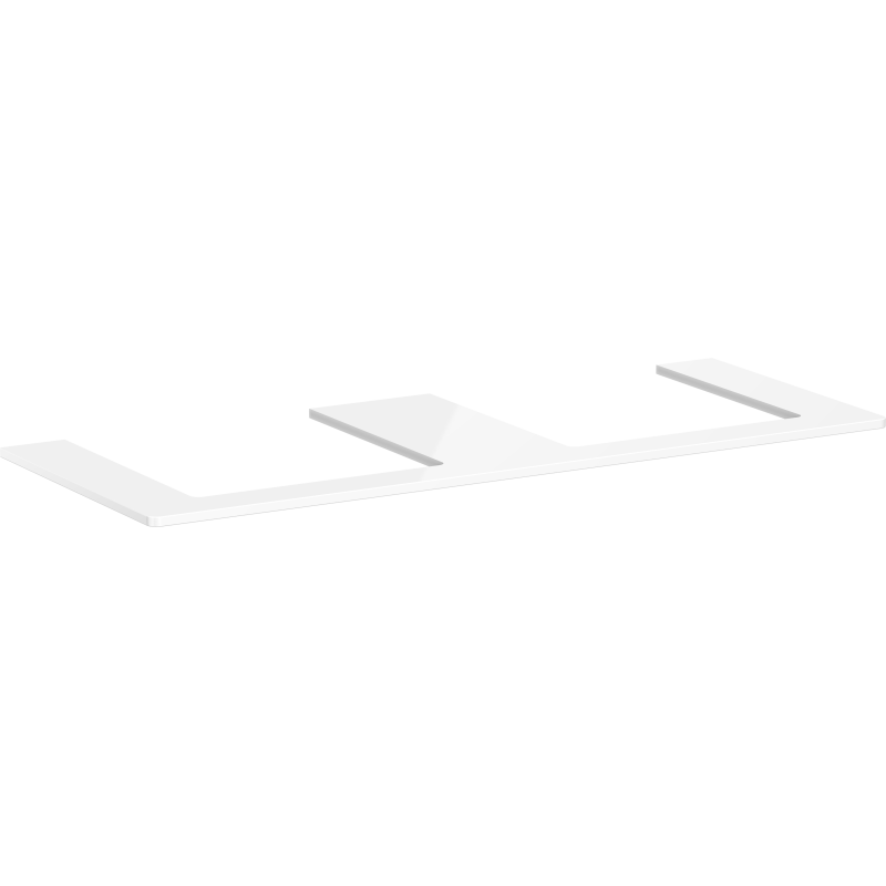 Blat 1360/550 z wycięciami pod 2 umywalki wpuszczane, szlifowaną 500/480 Biały Błyszczący Xelu Q HANSGROHE 54099050