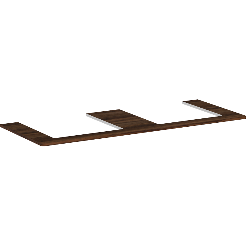 Blat 1360/550 z wycięciami pod 2 umywalki wpuszczane, szlifowaną 500/480 Ciemny Orzech Xelu Q HANSGROHE 54099630