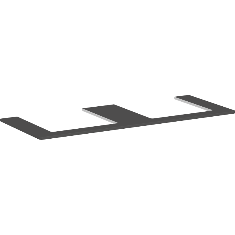 Blat 1360/550 z wycięciami pod 2 umywalki wpuszczane, szlifowaną 500/480 matowy szary diament Xelu Q HANSGROHE 54099910
