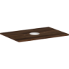 Blat 780/550 z wycięciem na środku pod umywalkę nablatową bez otworu na baterię Ciemny Orzech Xelu Q HANSGROHE 54113630