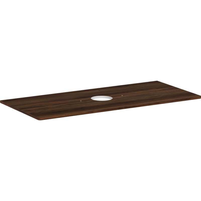 Blat 1180/550 z wycięciem na środku pod umywalkę nablatową bez otworu na baterię Ciemny Orzech Xelu Q HANSGROHE 54115630