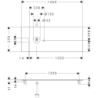 Blat 1360/550 z wycięciem po lewej stronie pod umyw nablat bez otworu na baterię Biały Błyszczący Xelu Q HANSGROHE 54116050