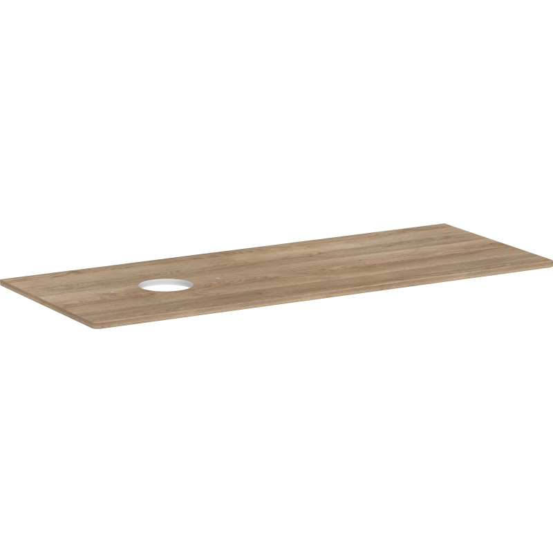Blat 1360/550 z wycięciem po lewej stronie pod umywalkę nablatową bez otworu na baterię Naturalny Dąb Xelu Q HANSGROHE 54116230