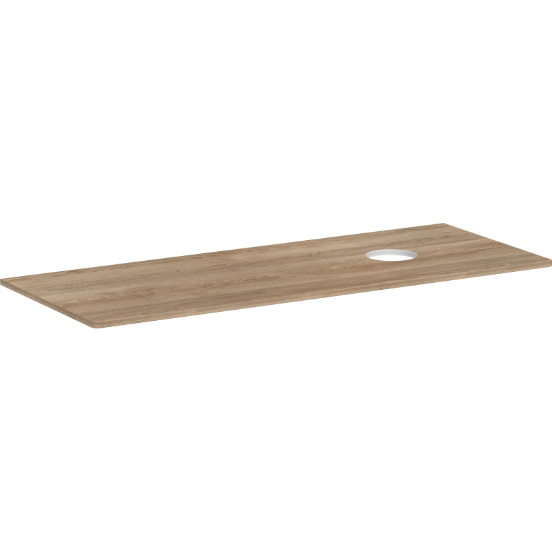 Blat 1360/550 z wycięciem po prawej stronie pod umywalkę nablatową bez otworu na baterię Naturalny Dąb Xelu Q HANSGROHE 54117230