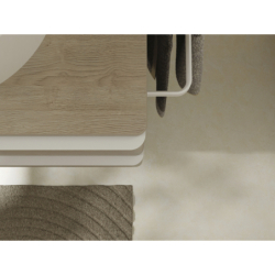 Blat 1360/550 z wycięciami pod 2 umywalki nablatowe bez otworu na baterię Naturalny Dąb Xelu Q HANSGROHE 54118230