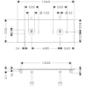 Blat 1360/550 z wycięciami pod 2 umywalki nablatowe bez otworu na baterię matowy szary diament Xelu Q HANSGROHE 54118910