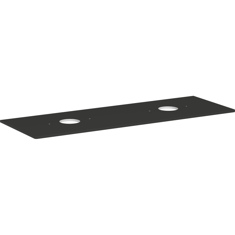 Blat 1560/550 z wycięciami pod 2 umywalki nablatowe bez otworu na baterię matowy szary diament Xelu Q HANSGROHE 54119910