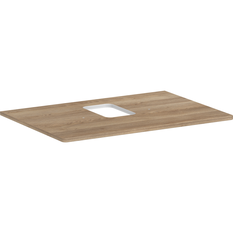 Blat 780/550 z wycięciem na środku pod umywalkę nablatową z otworem na baterię Naturalny Dąb Xelu Q HANSGROHE 54120230