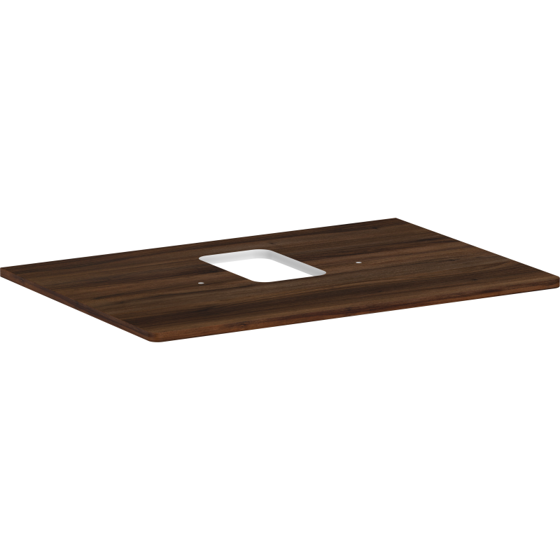 Blat 780/550 z wycięciem na środku pod umywalkę nablatową z otworem na baterię Ciemny Orzech Xelu Q HANSGROHE 54120630