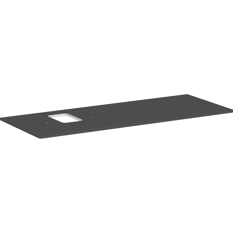Blat 1360/550 z wycięciem po lewej stronie pod umyw nablat z otworem na baterię matowy szary diament Xelu Q HANSGROHE 54123910