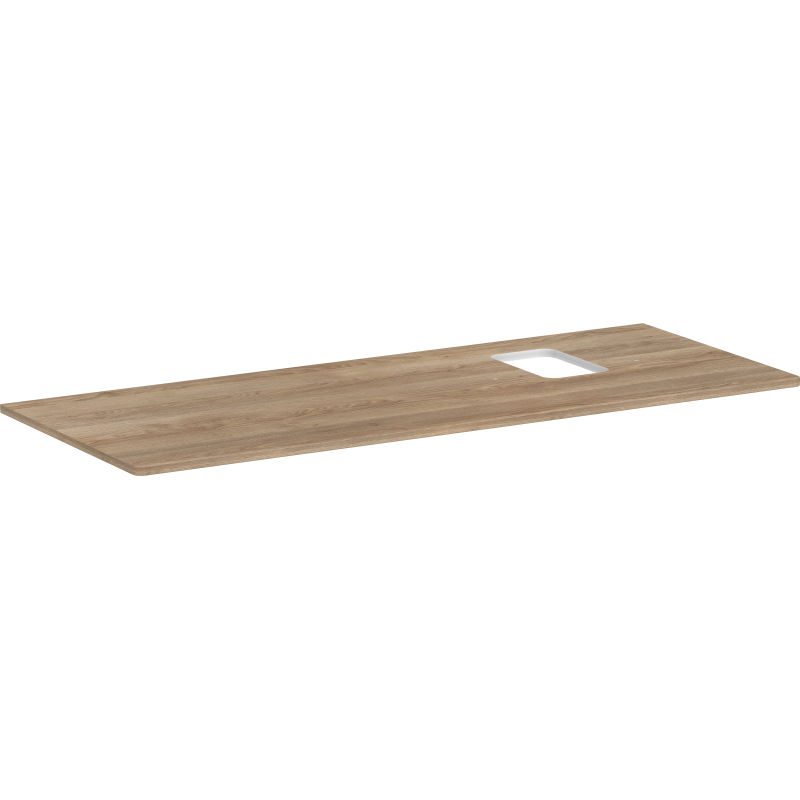 Blat 1360/550 z wycięciem po prawej stronie pod umywalkę nablatową z otworem na baterię Naturalny Dąb Xelu Q HANSGROHE 54124230