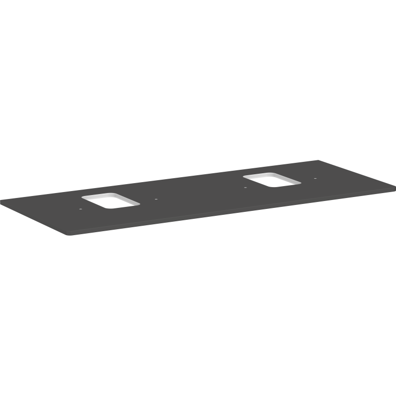Blat 1360/550 z wycięciami pod 2 umywalki nablatowe z otworem na baterię matowy szary diament Xelu Q HANSGROHE 54125910
