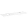 Blat 1560/550 z wycięciami pod 2 umywalki nablatowe z otworem na baterię Biały Błyszczący Xelu Q HANSGROHE 54126050