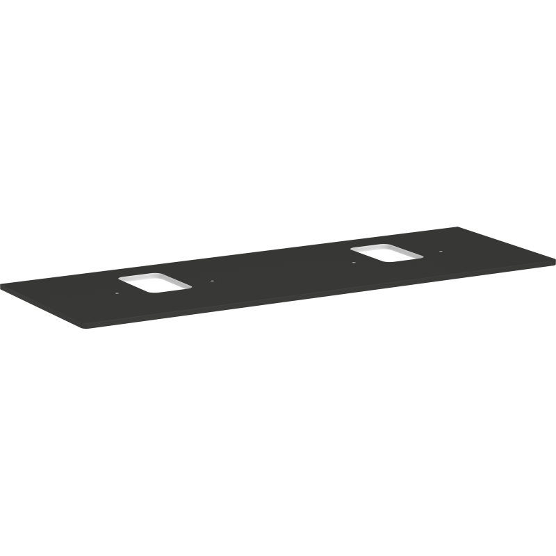 Blat 1560/550 z wycięciami pod 2 umywalki nablatowe z otworem na baterię matowy szary diament Xelu Q HANSGROHE 54126910