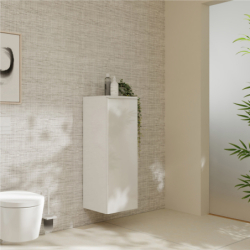 Szafka boczna średnia 400/350, drzwi lewe, Biały Wysoki Połysk Xelu Q HANSGROHE 54127700