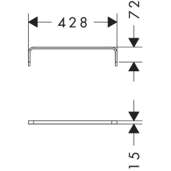 Wieszak na ręcznik 90/430 Czarny Matowy Xelu Q HANSGROHE 54143670