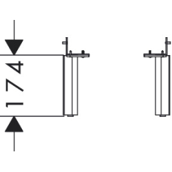 Nóżki do szafki 175/60, 2 sztuki Chrom Xelu Q HANSGROHE 54145000
