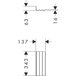 Zestaw organizerów 340 do szafki pod umywalkę 480/475, 480-530/470 do 1 szuflady Naturalny Dąb IntraStoris HANSGROHE 54149230