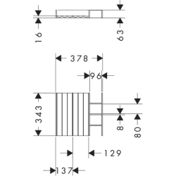 Zestaw organizerów 340 do szafek pod umywalkę 780/470-550, 1560/550 Naturalny Dąb IntraStoris HANSGROHE 54151230