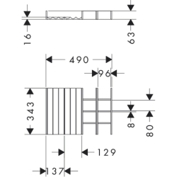 Zestaw organizerów 340 do szafek pod umywalkę 980/470-550 Naturalny Dąb IntraStoris HANSGROHE 54152230