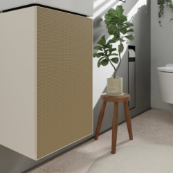 Szafka pod małą umywalkę wiszącą z drzwiami lewymi 340/245, Piaskowy Beż Matowy Xevolos E HANSGROHE 54167390