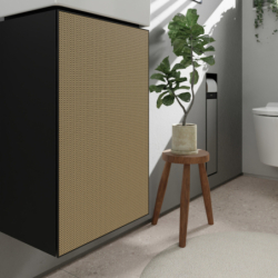 Szafka pod małą umywalkę wiszącą z drzwiami lewymi 340/245, Szary Łupek Matowy Xevolos E HANSGROHE 54168390