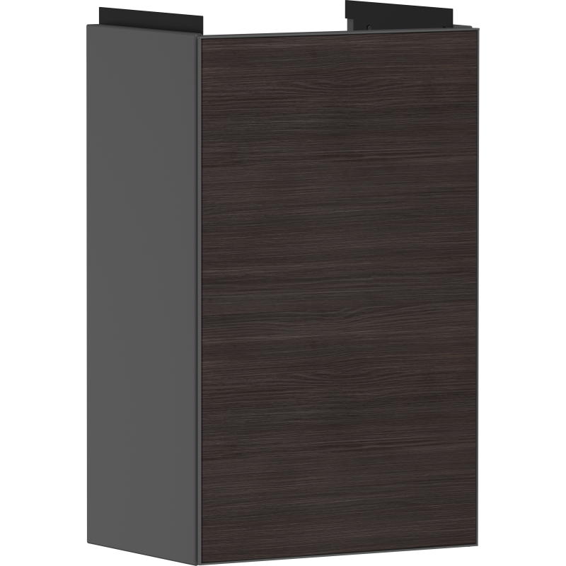 Szafka pod małą umywalkę wiszącą z drzwiami lewymi 340/245, Szary Łupek Matowy Xevolos E HANSGROHE 54168730