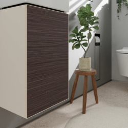 Szafka pod małą umywalkę wiszącą z drzwiami prawymi 340/245, Piaskowy Beż Matowy Xevolos E HANSGROHE 54170730
