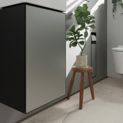Szafka pod małą umywalkę wiszącą z drzwiami prawymi 340/245, Szary Łupek Matowy Xevolos E HANSGROHE 54171770