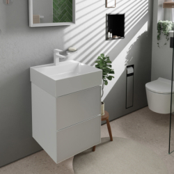 Szafka pod małą umywalkę wiszącą z 2 szufladami 480/475, Biały Matowy Xevolos E HANSGROHE 54172320