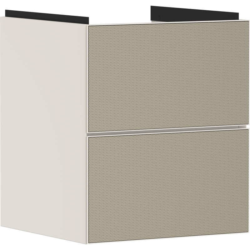 Szafka pod małą umywalkę wiszącą z 2 szufladami 480/475, Piaskowy Beż Matowy Xevolos E HANSGROHE 54173390