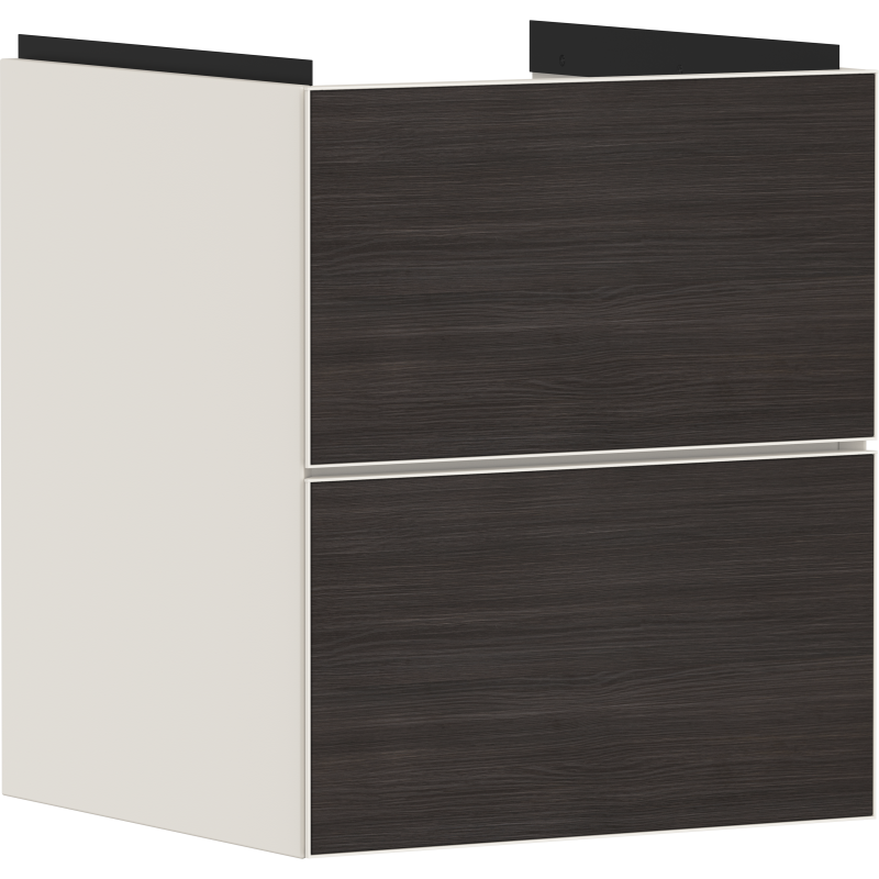 Szafka pod małą umywalkę wiszącą z 2 szufladami 480/475, Piaskowy Beż Matowy Xevolos E HANSGROHE 54173730