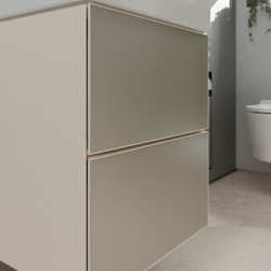 Szafka pod małą umywalkę wiszącą z 2 szufladami 480/475, Piaskowy Beż Matowy Xevolos E HANSGROHE 54173790
