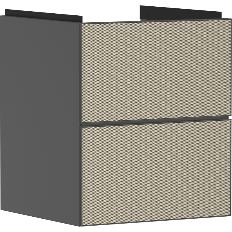 Szafka pod małą umywalkę wiszącą z 2 szufladami 480/475, Szary Łupek Matowy Xevolos E HANSGROHE 54174390