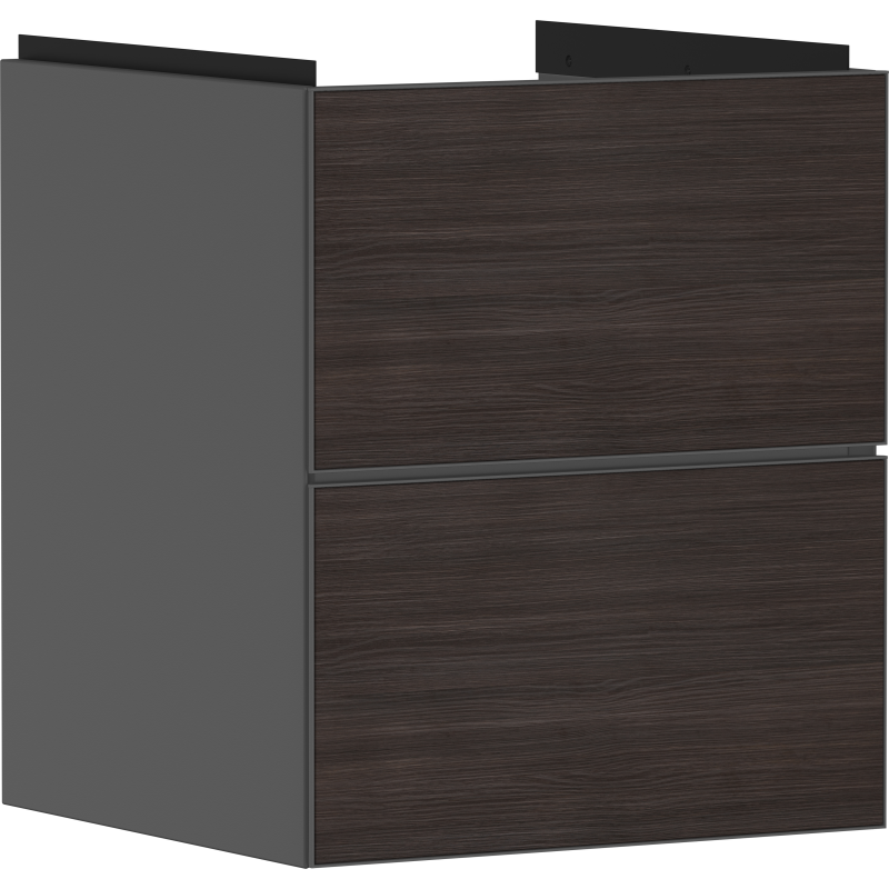 Szafka pod małą umywalkę wiszącą z 2 szufladami 480/475, Szary Łupek Matowy Xevolos E HANSGROHE 54174730
