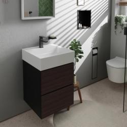 Szafka pod małą umywalkę wiszącą z 2 szufladami 480/475, Szary Łupek Matowy Xevolos E HANSGROHE 54174730