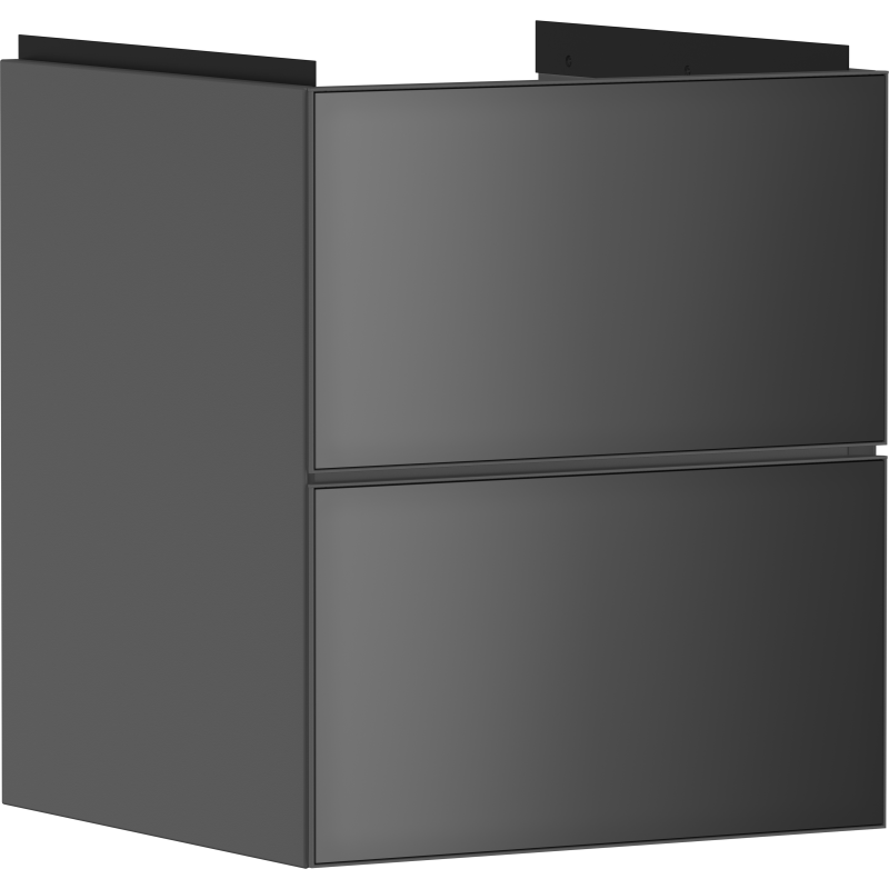 Szafka pod małą umywalkę wiszącą z 2 szufladami 480/475, Szary Łupek Matowy Xevolos E HANSGROHE 54174770