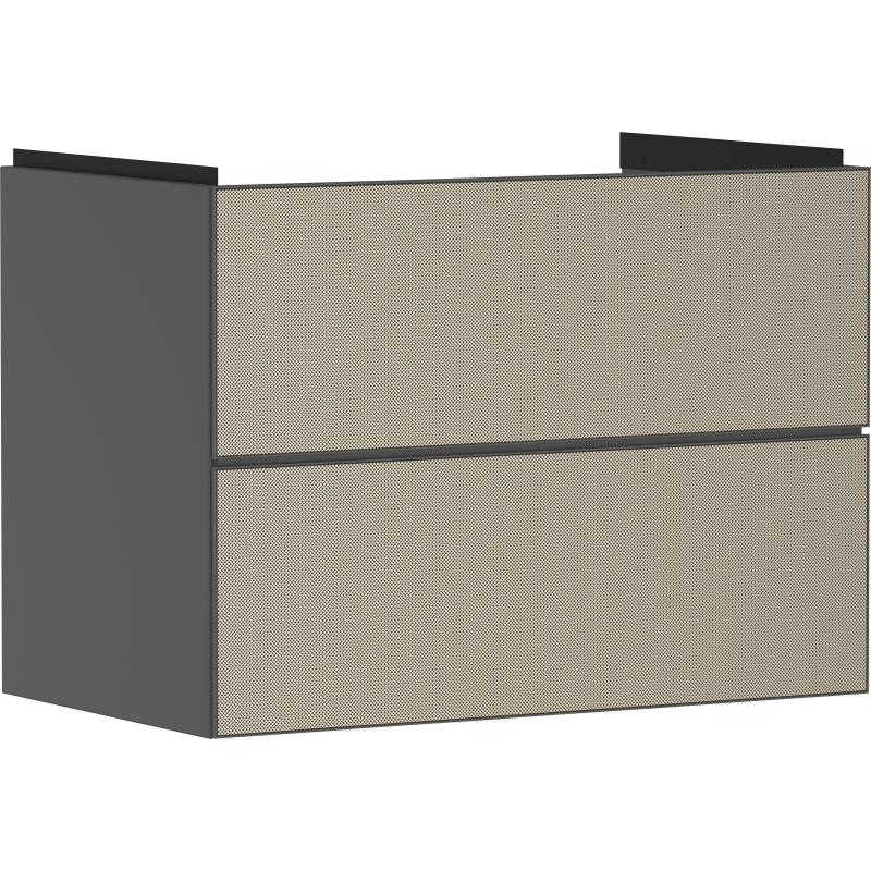 Szafka pod umywalkę wiszącą z 2 szufladami 780/475, Szary Łupek Matowy Xevolos E HANSGROHE 54180390