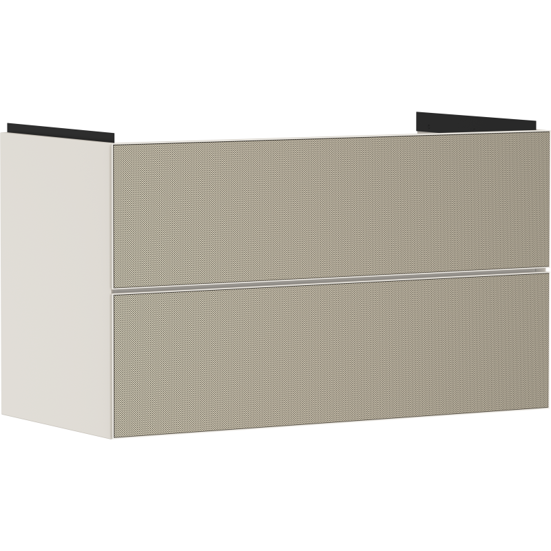 Szafka pod umywalkę wiszącą z 2 szufladami 980/475, Piaskowy Beż Matowy Xevolos E HANSGROHE 54182390