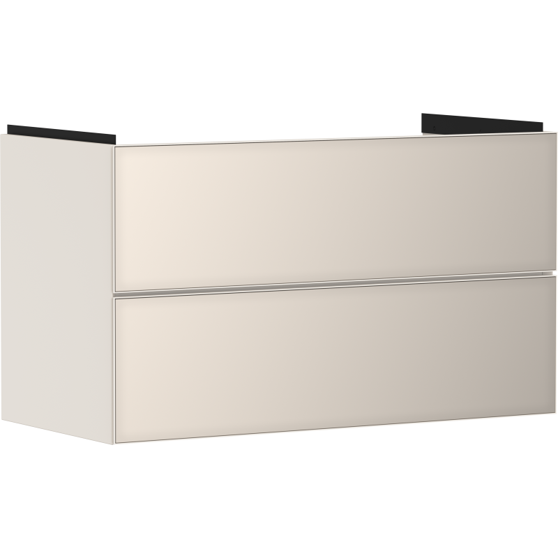 Szafka pod umywalkę wiszącą z 2 szufladami 980/475, Piaskowy Beż Matowy Xevolos E HANSGROHE 54182790