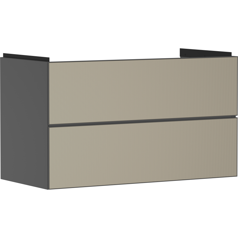 Szafka pod umywalkę wiszącą z 2 szufladami 980/475, Szary Łupek Matowy Xevolos E HANSGROHE 54183390