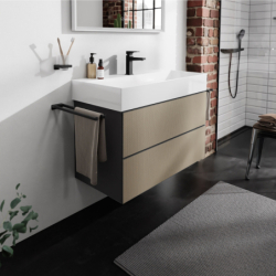 Szafka pod umywalkę wiszącą z 2 szufladami 980/475, Szary Łupek Matowy Xevolos E HANSGROHE 54183390