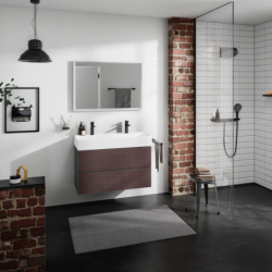 Szafka pod umywalkę wiszącą z 2 szufladami 980/475, Szary Łupek Matowy Xevolos E HANSGROHE 54183730