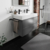 Szafka pod umywalkę wiszącą z 2 szufladami 980/475, Szary Łupek Matowy Xevolos E HANSGROHE 54183770